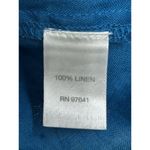 J. Jill Love 100% Linen Shirt Tunic Popover XL Turquoise 3/4 Sleeve Beach Office Blue Photo 3