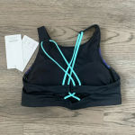 Athleta Freestyle Camo High Neck Bikini Top - Size S - Blue/Black - NWT Photo 3