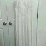 ZARA  Poplin White Pleated Midi Dress Size L **Flaw see description Photo 0