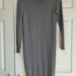 Turtleneck Merino Wool Sweater Dress Gray Size XS Photo 1