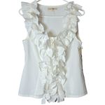 Altar'd State Altar’d State White/Ivory Sleeveless Blouse Ruffle Bow Bodice NWT Medium AT5387 Photo 0