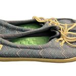 Vans Surf Siders Women's Shoes Tie Slip On blue Chevron Size 8.5 Photo 2