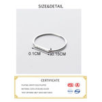 Boutique Dainty White Gold-Plated S925 LOVE Bar‎ Band Ring | Sz 6 NEW Photo 8