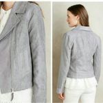 Anthropologie  Vegan Suede Moto Gray Super Soft Jacket by Hei Hei Size: Medium Photo 8