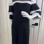 Cartise Draped Sleeve Cold Shoulder Dress, Size 6. B13 Black Photo 0