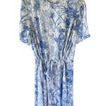 Cedric Charlier Toile Printed Drawstring Dress Blue Size 12 Photo 13