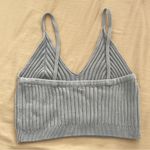 Free People  Light Green Ribbed Crop Top Photo 2