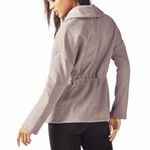 Fabletics  Sage Coat Sandstone Terry Fleece Athleisure Cozy Cardigan Size Medium Photo 3