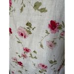 ViaVai by Pollero Italian Linen Floral Linen Sleeveless Shirt Dress Size Large Pink Photo 3