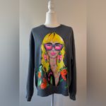 ZARA  Women’s Oversized Pop Art Graphic Icon Sweatshirt Gray/Multi Size L NWOT Photo 2
