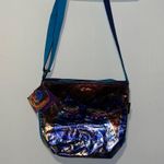 Laurel Burch Azul Blue Cat Foil Crossbody Tote NWT J6 Photo 8