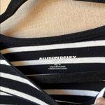 Allison Daley  Black and White Striped Long Sleeve Top with accented sleeves pl Photo 2