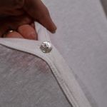 Doe & Rae Long White Duster Cardigan Lightweight Buttons Linen Modal Beachy Sz L Photo 2