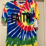 Love Nation NWT  "Faith" Lycra Material Tie Dye T-Shirt Photo 0