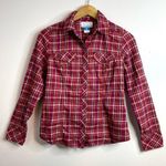 Columbia Snowy Nook Pink Cotton Flannel Plaid Western Snap Casual Shirt Top S Photo 1