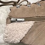 Lucky Brand Demia Dune Oiled Suede Heeled Bootie Boots Women’s 8.5 Faux Fur Photo 9