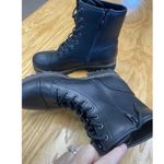 B.O.C Combat Boots Women's 9.5 M Black Leather Lace Up Mid Photo 2