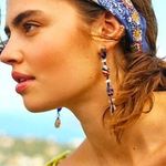 Free People Ariana Ost Voyage Dangle Earrings NWT Bohemian Beach Summer Flowers Photo 0