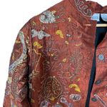 Chico's 100 % Silk Embroidered Beaded Button Up Shirt Jacket Womens 1/Small Photo 2