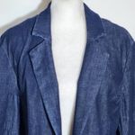 Cato  Dark Wash Denim Jacket Size Large 3/4 Sleeve Denim Blazer Photo 2