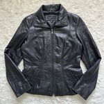 Avanti Jacket Genuine Leather Full Zip Up Collared Vintage Black S Photo 0