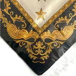 Vintage Starring 100% Silk Scarf Designed and Printed in Italy Gold Photo 3