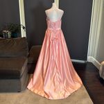 Women’s Pink Spaghetti Strap FullLength Leg Slit Formal Party Prom Dress Size 10 Photo 4