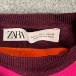 ZARA Vibrant Pink and Orange Knit Top Photo 1