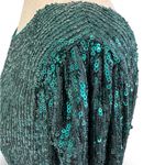 Nanette Lepore  Teal Sequin Long Sleeve Dress Photo 7