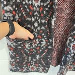 Free People  Black Aztec Geo Print Long Cozy Jacket Wool Alpaca Blend Size XS Photo 2