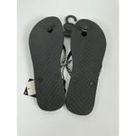 Virtis Women's Flip Flops Black Tattoo Rose Bird Heart Sandal Size M 7/8 Photo 2