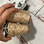 CL by Laundry  DAYSIE MULE PEEP TOE RAFFIA WEDGE HEELS. Photo 5