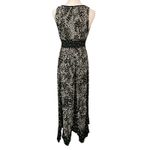 Bila Floral Printed Sleeveless Smocked Bohemian Boho Tasseled Maxi Dress Size S Black Photo 2