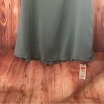 Cider  Baby Blue V Neck Halter Midi Dress Photo 5