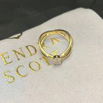 Kendra Scott Emilie Gold Double Band Ring in Iridescent Drusy New size 7 Photo 1