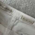 Anthropologie  Pilcro and the Letterpress Embroidered Denim Cream Skirt Sz 0P Photo 5