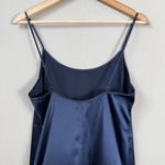 STAUD  Midi Slip Dress Women's Small Blue Cocktail Party Minimalist Satin NWOT Photo 7