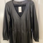Eloquii NWOT Faux Leather Jumpsuit Black - Women 14 Photo 6