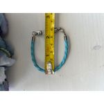 Braided Blue Faux Leather Bracelet with Jenna Name Charm Accessory Photo 1