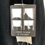 Cloth by Design New Convertible Side Slit Sweater Contrast Trim Black Purple Photo 14