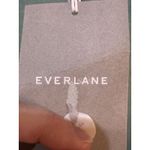 Everlane The Wing-Shoulder Mockneck Top Size 12 Jade Green Cotton Blouse NWT Photo 5