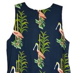 Ann Taylor‎ Sheath Midi Dress Roseate Spoonbill Flamingo Novelty Bird Print 16 Blue Photo 4