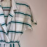 Vintage Midi Dress with Tie Front and Dolman Sleeves White Size none Photo 3