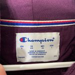 Champion EUC‎  women’s dark purple pink logo pullover hooded sweatshirt small Photo 3