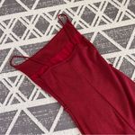 Vintage Y2K RAVE shiny red drape front spaghetti strap‎ dress Photo 5