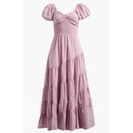 Free People  NWT Puff Sleeve Sundrenched Maxi Dress in Dawn Pink Size XS Photo 2