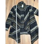 Tribal Jeans Wool Blend Open Front Cardigan Jacket Pockets Gray Olive S Size 4 Photo 5