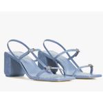 Cult Gaia  Maeve Sandal Size 8.5 Dusty Blue Croc Block Heel Photo 1