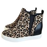 Steve Madden  Ditta Cheetah Wedge High Top Sneakers Size 7.5 Photo 2