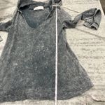 Vintage Havana  Grey Waffle Knit Hooded Sweatshirt Photo 8